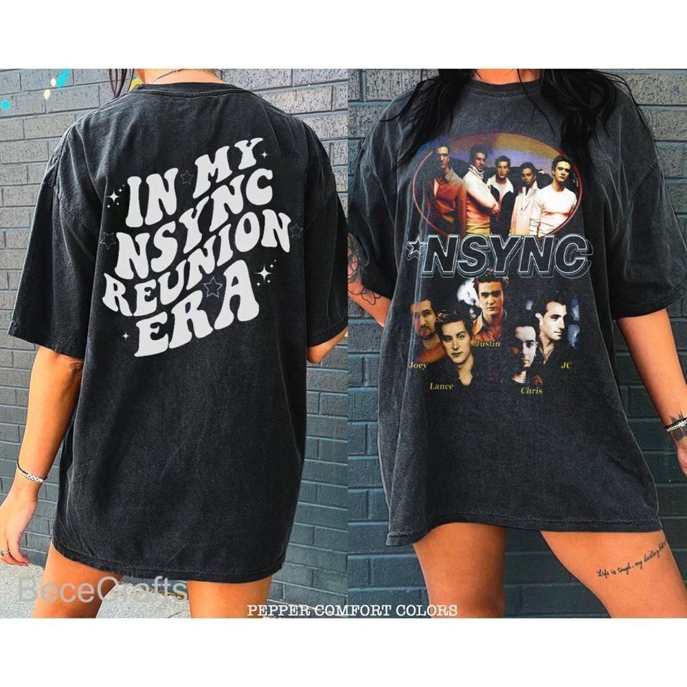 NSYNC 1999 Tour Retro Pop Fan Gift Graphic Unisex 2 Sided T-Shirt